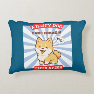 Cojín Decorativo Un perro Shiba feliz perro lindo