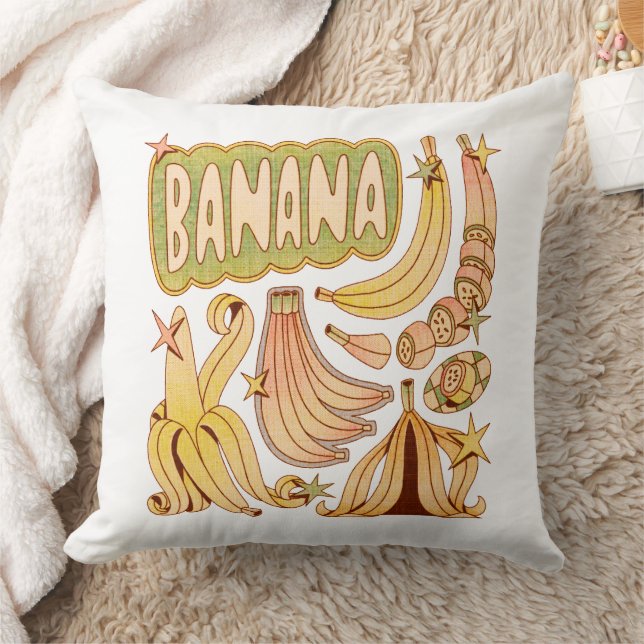 Cojín Decorativo Un plátano/Ilustracion de banana (Manta)