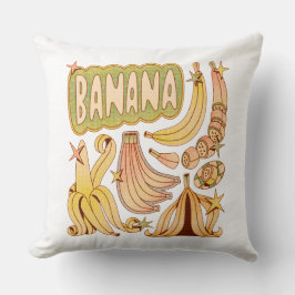 Cojín Decorativo Un plátano/Ilustracion de banana