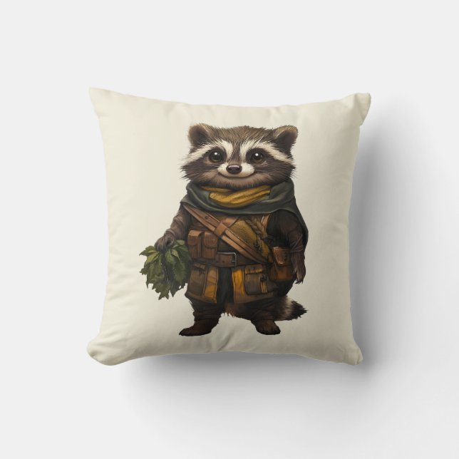 Cojín Decorativo Un Racoon Rasical (Anverso)