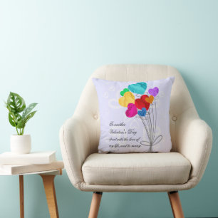 Cojín Decorativo Un ramo de globos de papel en forma de corazón