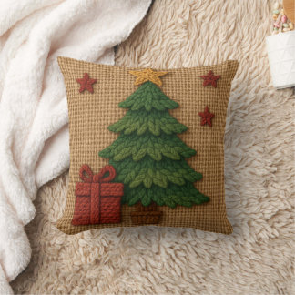 Cojín Decorativo Un regalo de árbol tejido lindo