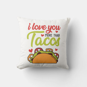 Cojín Decorativo Un regalo de pareja te quiero más que a los tacos