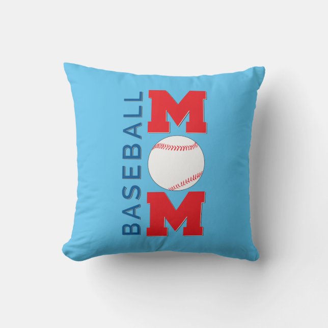 Cojín Decorativo Un regalo para mamá del béisbol (Anverso)