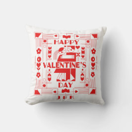Cojín Decorativo Un San Valentín personalizado moderno Bauhaus
