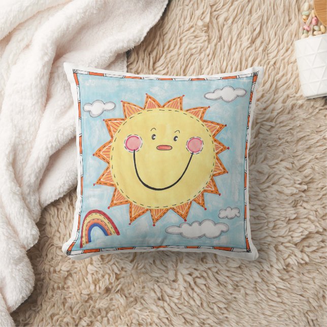 Cojín Decorativo Un Sol Sonriente (Manta)