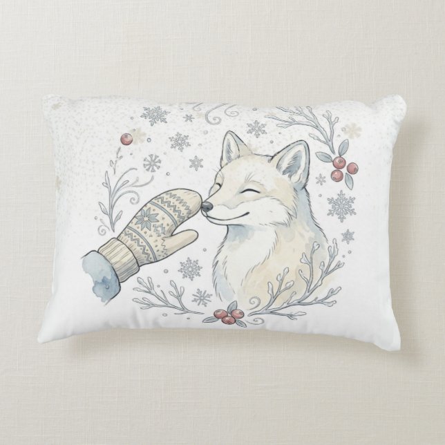 Cojín Decorativo Un suave boop de invierno (Reverso)