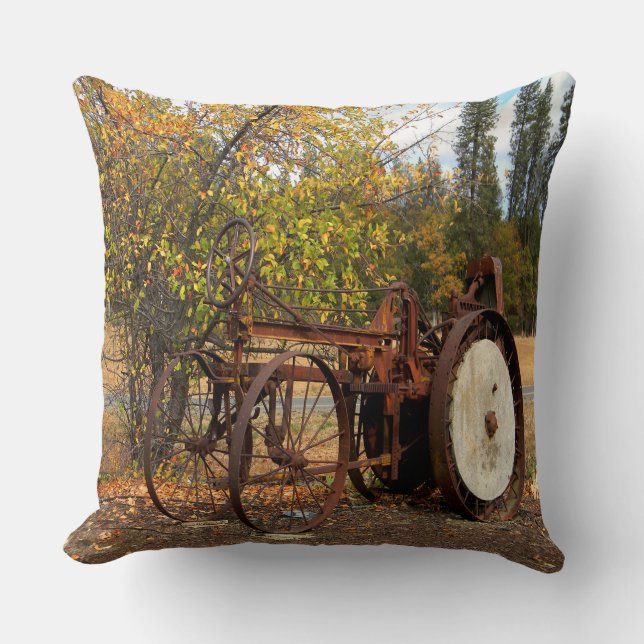 Cojín Decorativo Un tractor histórico...... (Anverso)
