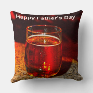 Cojín Decorativo Un vaso de cerveza para el Día del Padre