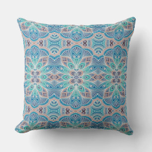 Cojín Decorativo Un vibrante diseño de patrón de tela multicolor