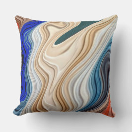 Cojín Decorativo Un vibrante patrón de tejido colorido de groovía a