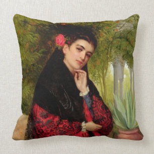 Cojín Decorativo Una belleza española, 1872 (aceite en lona)