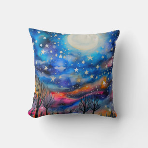 Cojín Decorativo Una brillante noche estrellada