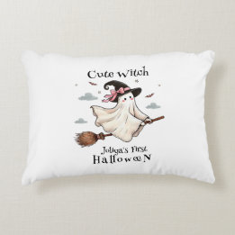 Cojín Decorativo Una bruja simple y elegante primero de Halloween