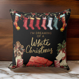 Cojín Decorativo Una cadena muy vintage de Navidades de acciones