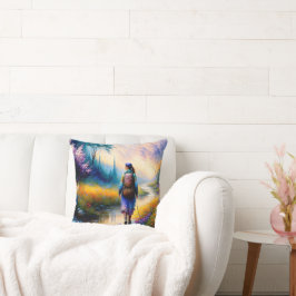 Cojín Decorativo Una caminata en la obra de arte de Woods