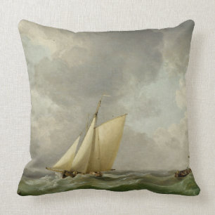 Cojín Decorativo Una cuchilla en una fuerte brisa (aceite en cobre)