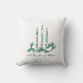 Cojín Decorativo Una emoción de esperanza Arte de línea de velas