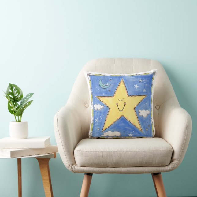 Cojín Decorativo Una estrella sonriente (Silla)