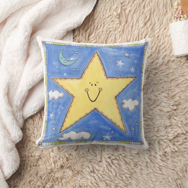 Cojín Decorativo Una estrella sonriente (Manta)