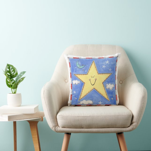 Cojín Decorativo Una estrella sonriente (Silla)
