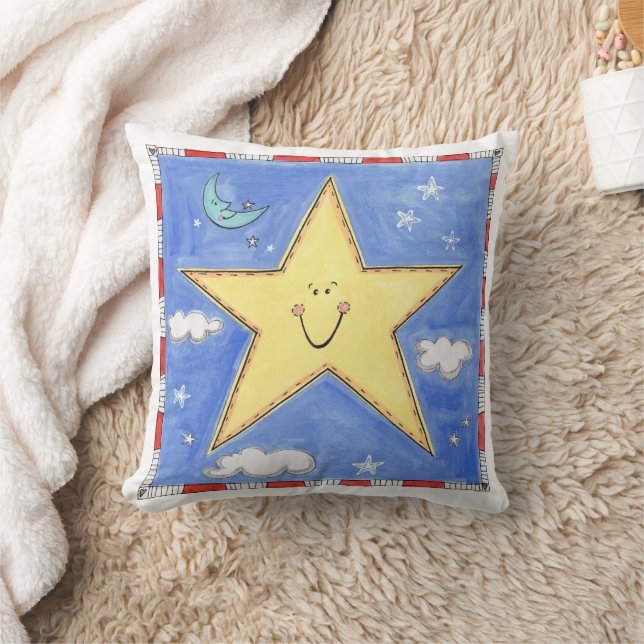 Cojín Decorativo Una estrella sonriente (Manta)