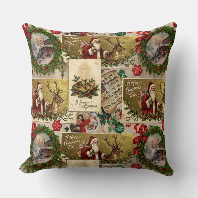 Cojín Decorativo Una Feliz Época de Navidad (Anverso)