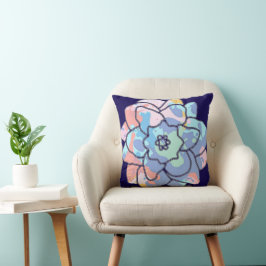 Cojín Decorativo Una flor hecha de manchas de pintura