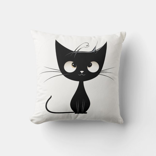 Cojín Decorativo Una linda animación: Pillow Cat (Anverso)