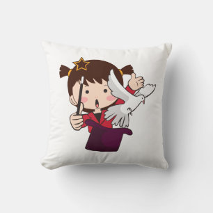 Cojín Decorativo una linda chica mago
