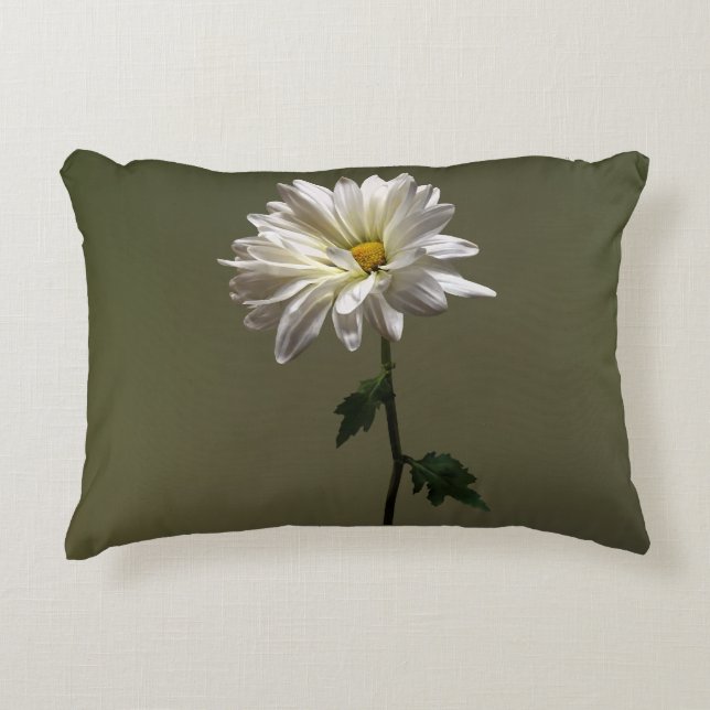 Cojín Decorativo Una margarita blanca (Anverso)