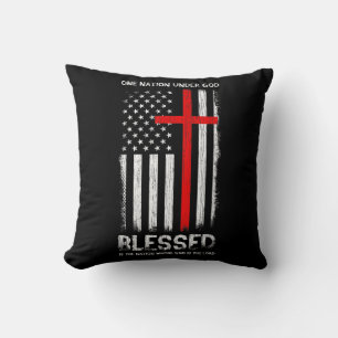 Cojín Decorativo Una nación bajo Dios Patriota Veterano