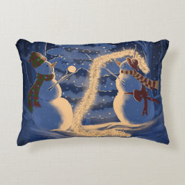 Cojín Decorativo Una Navidad de muñeco de nieve