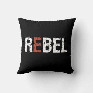 Cojín Decorativo Una palabra que dice "Rebel Sassy Sarcástico"