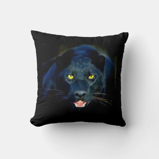 Cojín Decorativo Una pantera negra (Anverso)