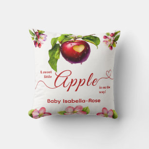 Cojín Decorativo Una pequeña manzana está en camino Baby Shower d