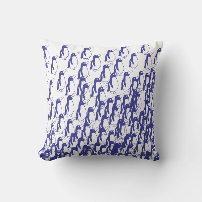 Cojín Decorativo Una pila de pingüinos (Anverso)
