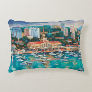 Cojín Decorativo Una pintura al óleo sobre lienzo. Panorama de Soch