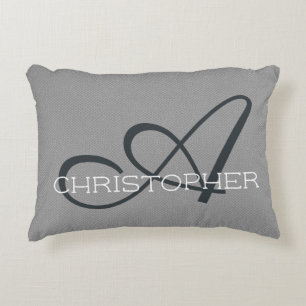 Cojín Decorativo Una plantilla de nombre personalizado inicial A gr