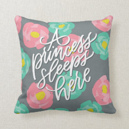 Cojín Decorativo Una princesa Sleeps Here