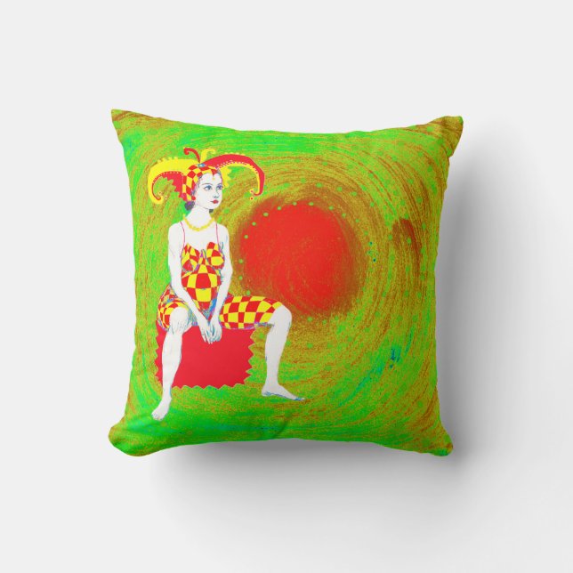 Cojín Decorativo Una reina bufón (Anverso)