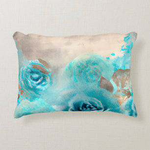 Cojín Decorativo Una Serie de Diseño de Efímera Shabby Chic Azul 7