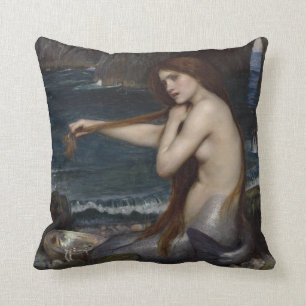 Cojín Decorativo Una sirena de John William Waterhouse