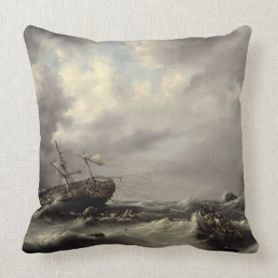 Cojín Decorativo Una tormenta en el mar (aceite en el panel)