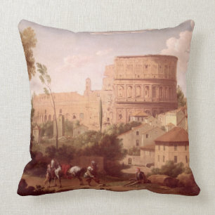 Cojín Decorativo Una vista del Colosseum con un viajero, 1731 (oi