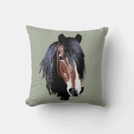 Cojín Decorativo Una yegua de la bahía galés