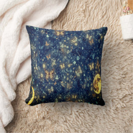 Cojín Decorativo unar Glow Midnight Blue Celestial Moon