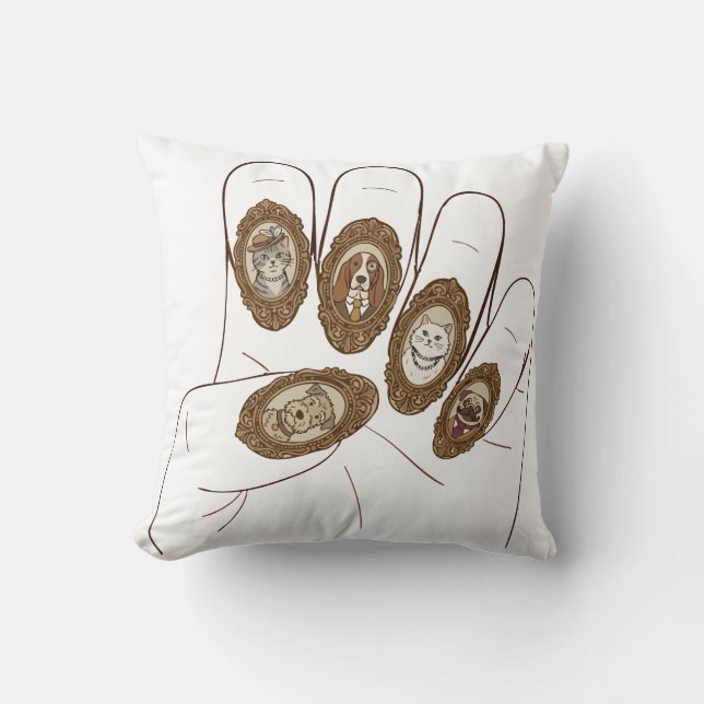 Cojín Decorativo Uñas de Dinero Antiguo (Anverso)