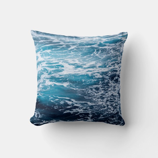 Cojín Decorativo Unas impresionantes olas de mar | Mejor regalo par (Anverso)