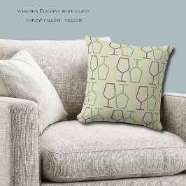 Cojín Decorativo Uncork & Relax | Virginia Wine Lover Yellow